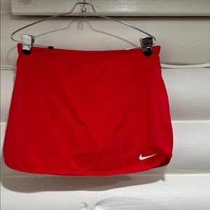 Nike Red Skirt With Shorts